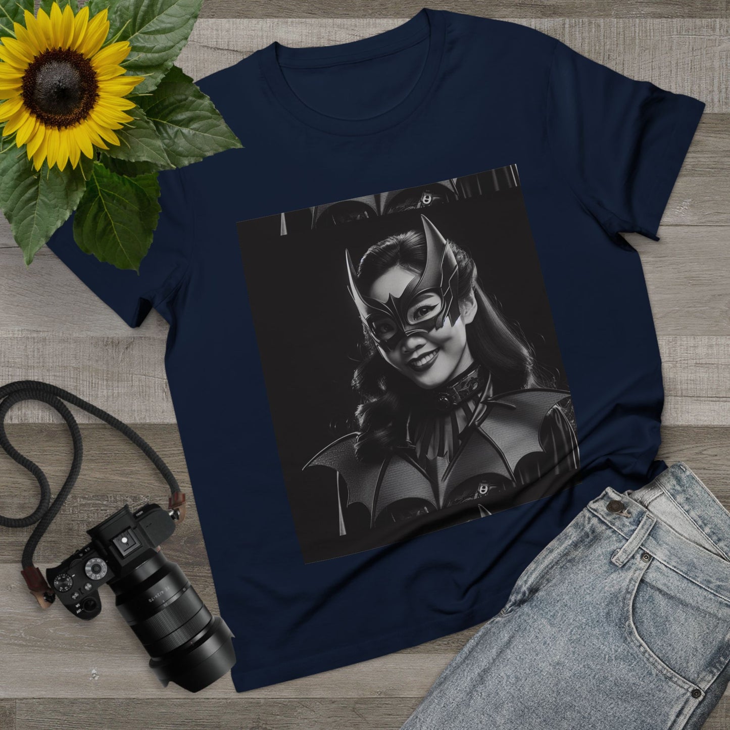 Women’s Black Batgirl Tee - Superhero Graphic T-Shirt for Fans