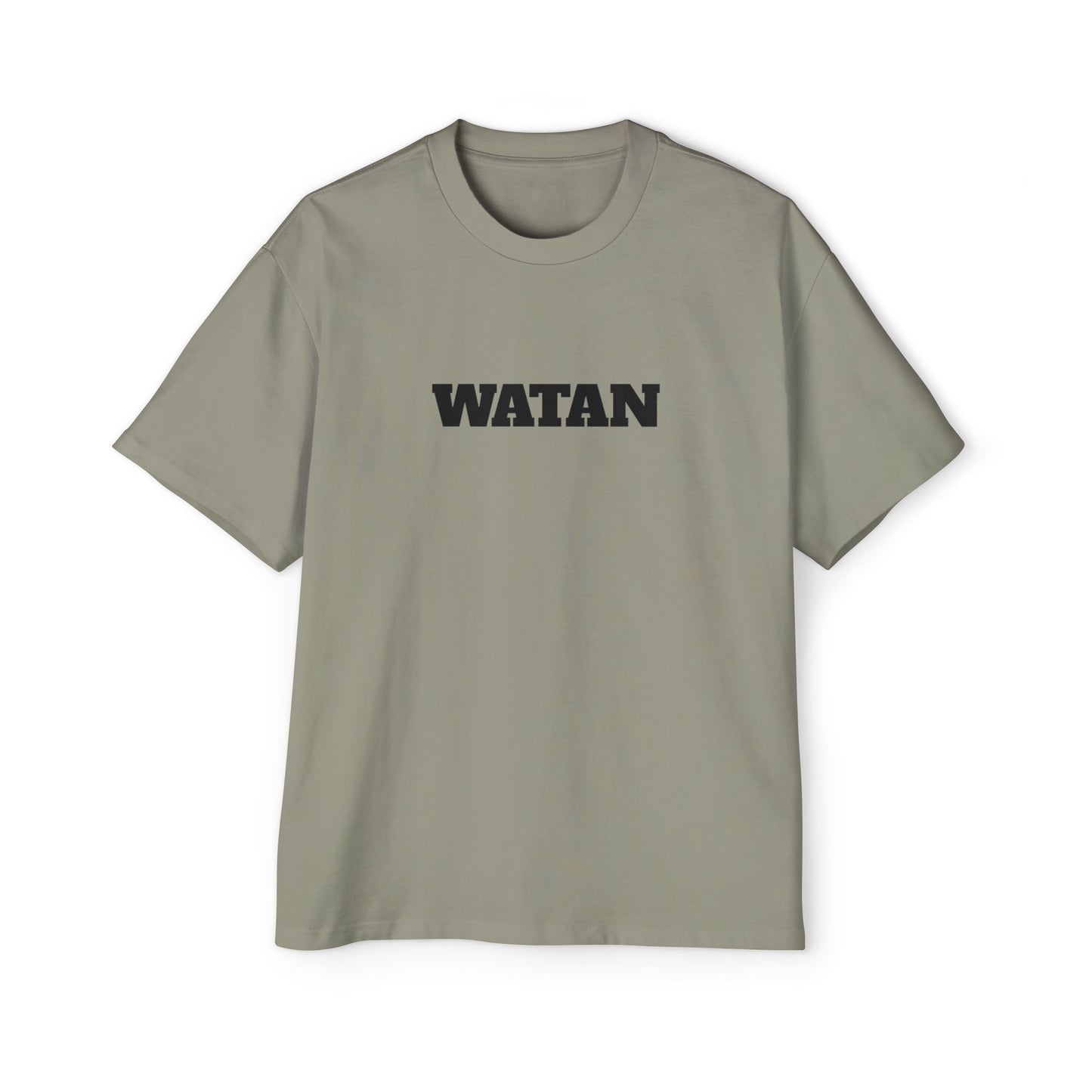 Men's Heavy Oversized Tee - Travel Inspired Graphic T-Shirt with Watan Design