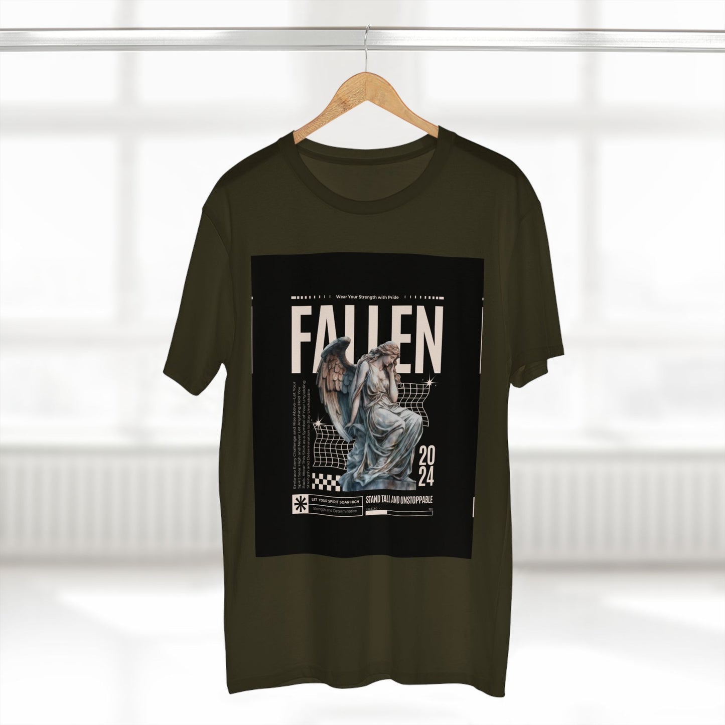 Fallen Angel Graphic Tee | Stand Tall and Unstoppable | Aesthetic T-Shirt for Art Lovers