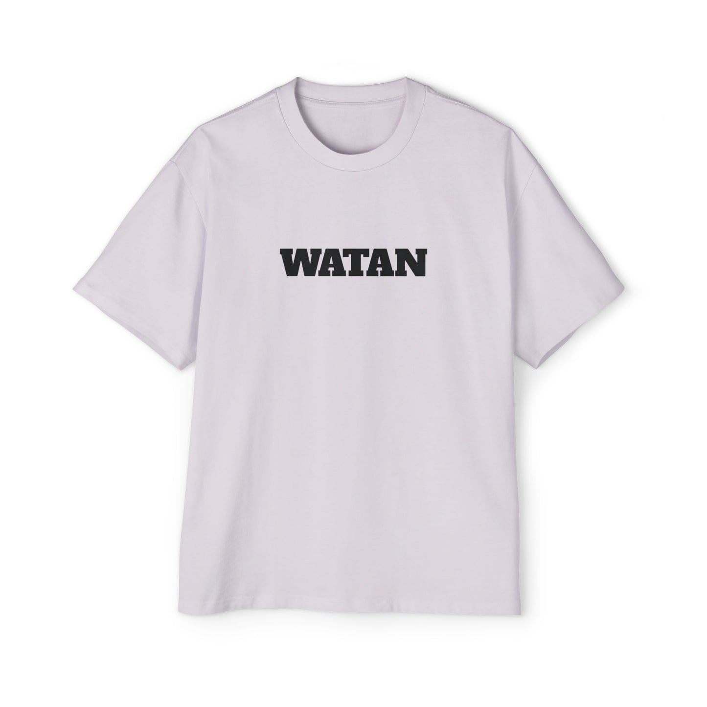 Men's Heavy Oversized Tee - Travel Inspired Graphic T-Shirt with Watan Design