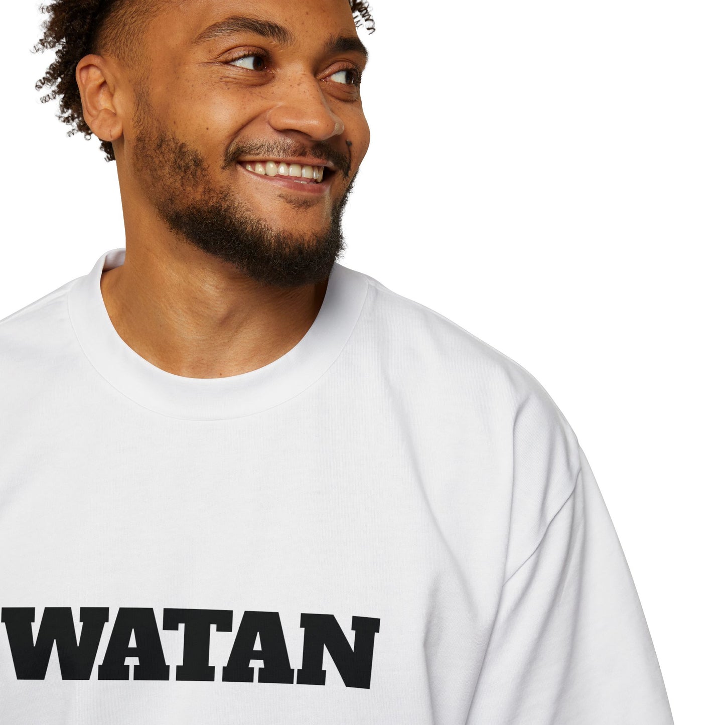 Men's Heavy Oversized Tee - Travel Inspired Graphic T-Shirt with Watan Design