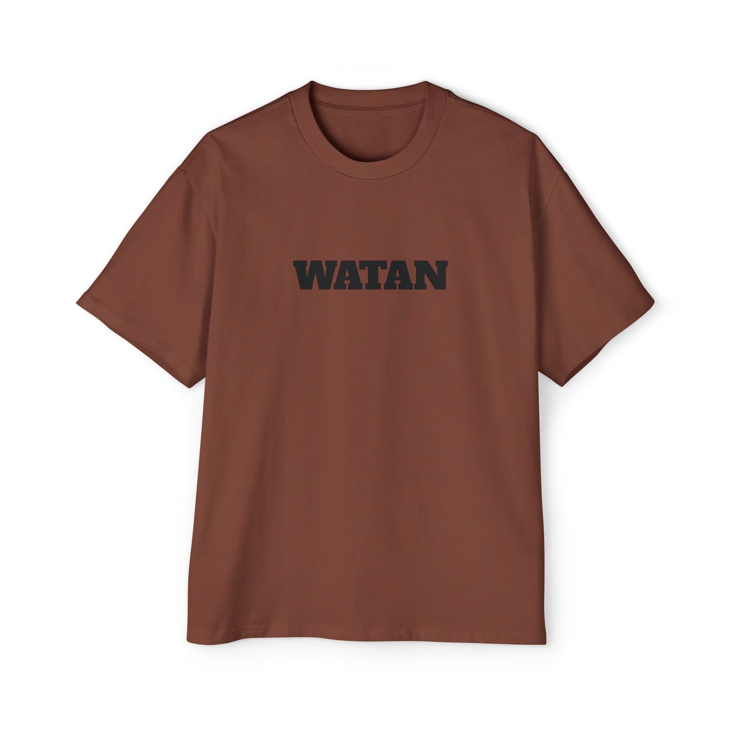 Men's Heavy Oversized Tee - Travel Inspired Graphic T-Shirt with Watan Design