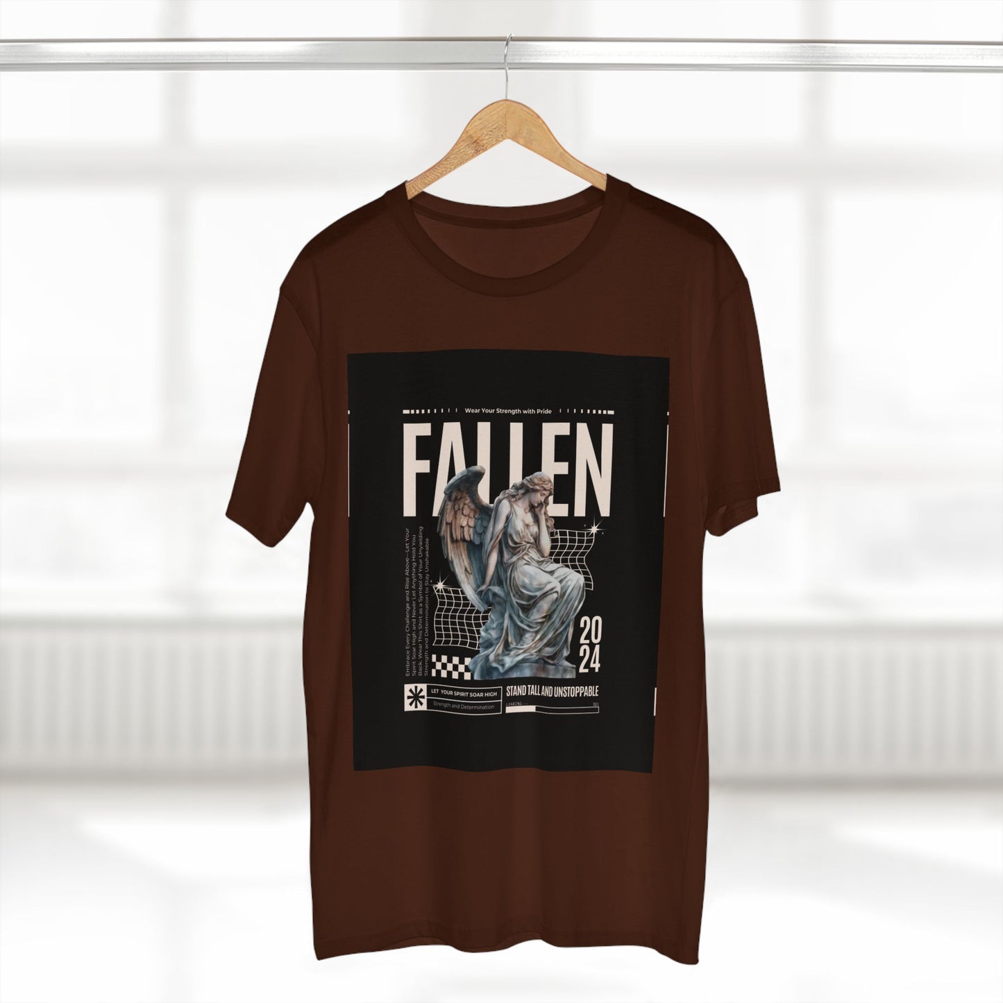 Fallen Angel Graphic Tee | Stand Tall and Unstoppable | Aesthetic T-Shirt for Art Lovers