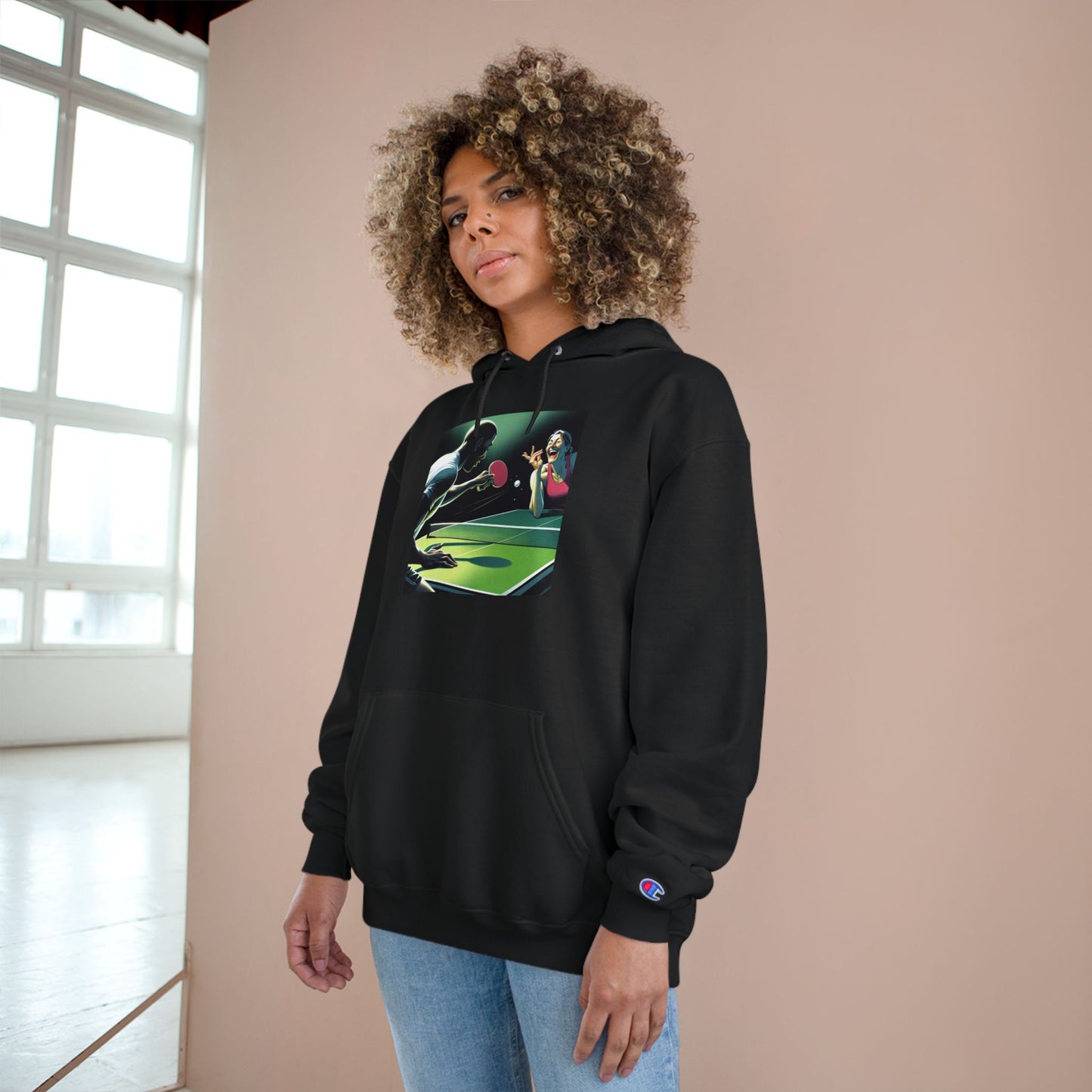 Ping Pong Champion Hoodie - Retro Sports Design