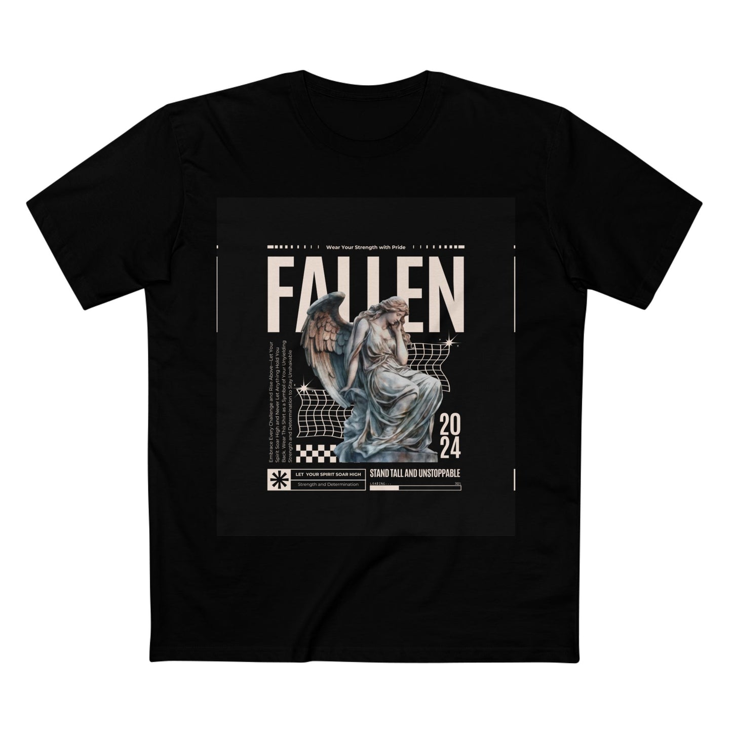Fallen Angel Graphic Tee | Stand Tall and Unstoppable | Aesthetic T-Shirt for Art Lovers