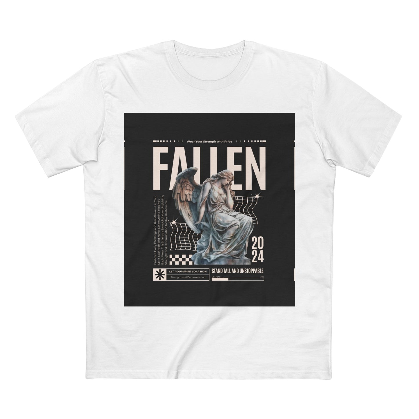 Fallen Angel Graphic Tee | Stand Tall and Unstoppable | Aesthetic T-Shirt for Art Lovers