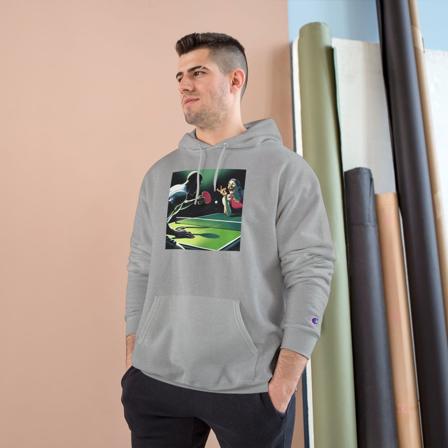 Ping Pong Champion Hoodie - Retro Sports Design