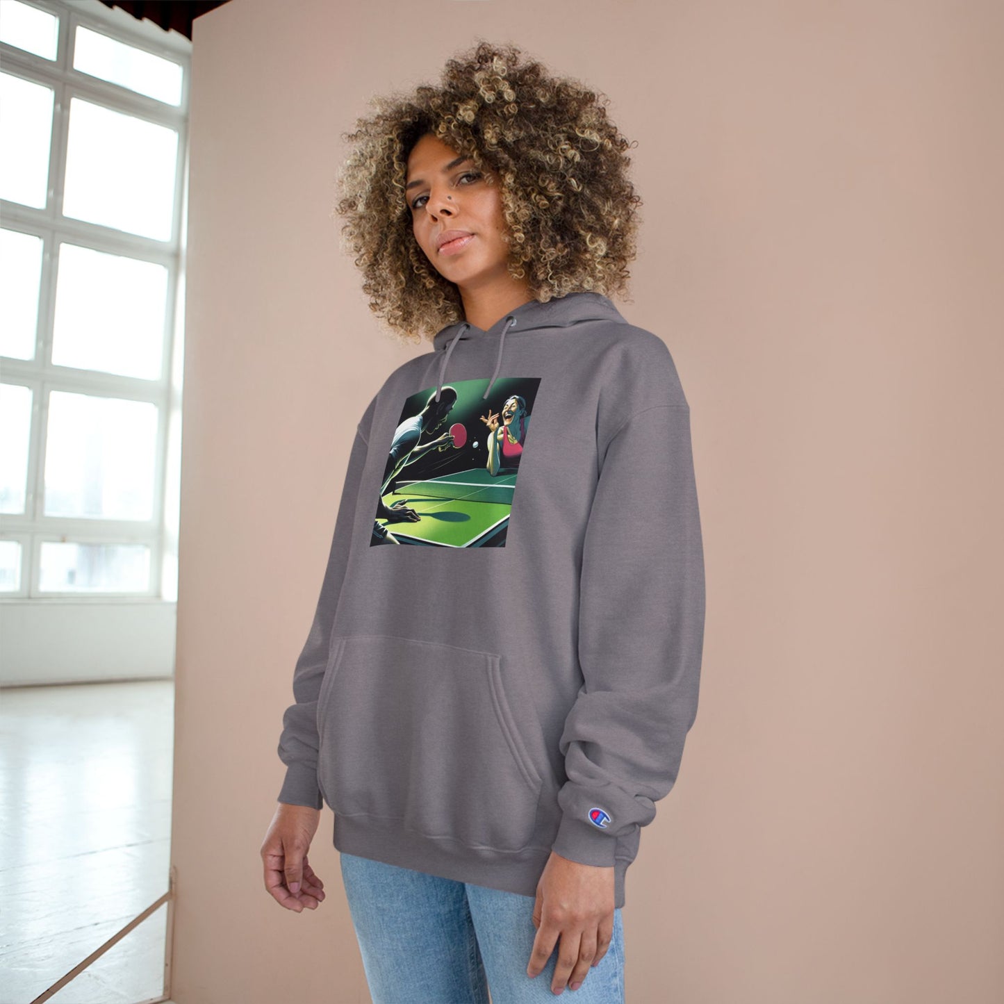Ping Pong Champion Hoodie - Retro Sports Design