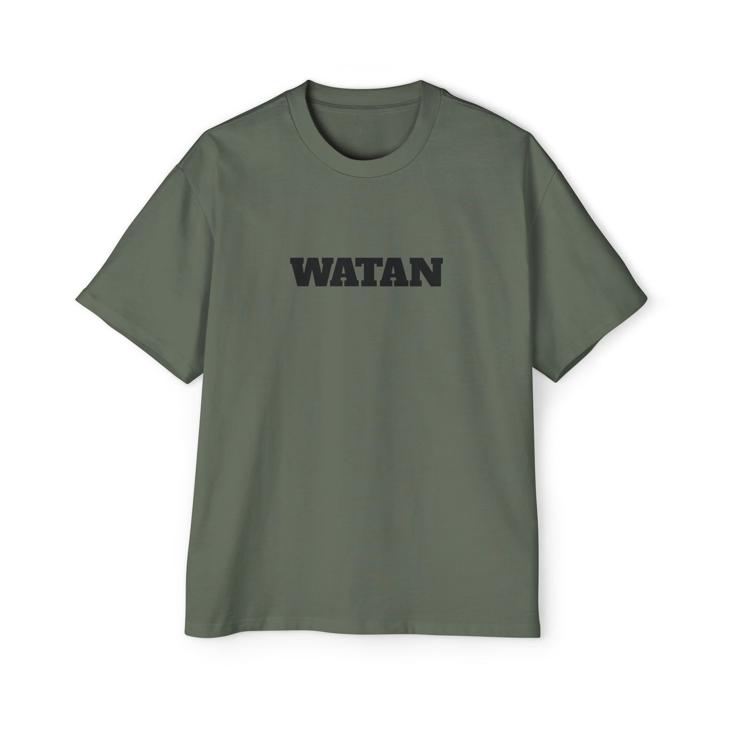Men's Heavy Oversized Tee - Travel Inspired Graphic T-Shirt with Watan Design