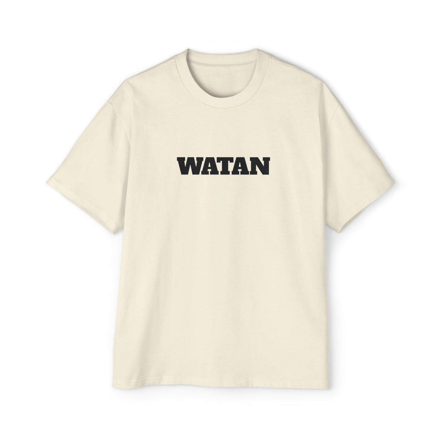 Men's Heavy Oversized Tee - Travel Inspired Graphic T-Shirt with Watan Design