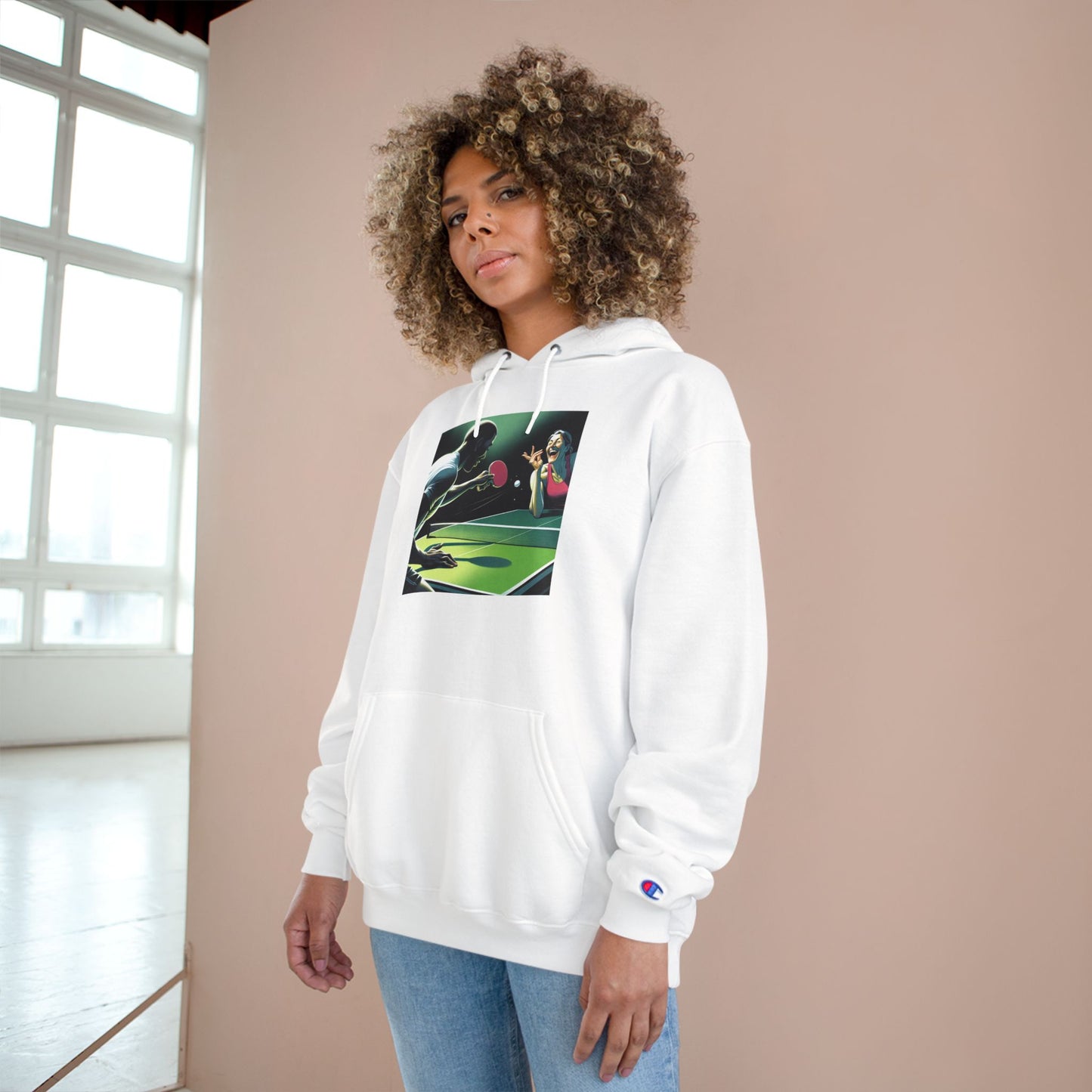 Ping Pong Champion Hoodie - Retro Sports Design