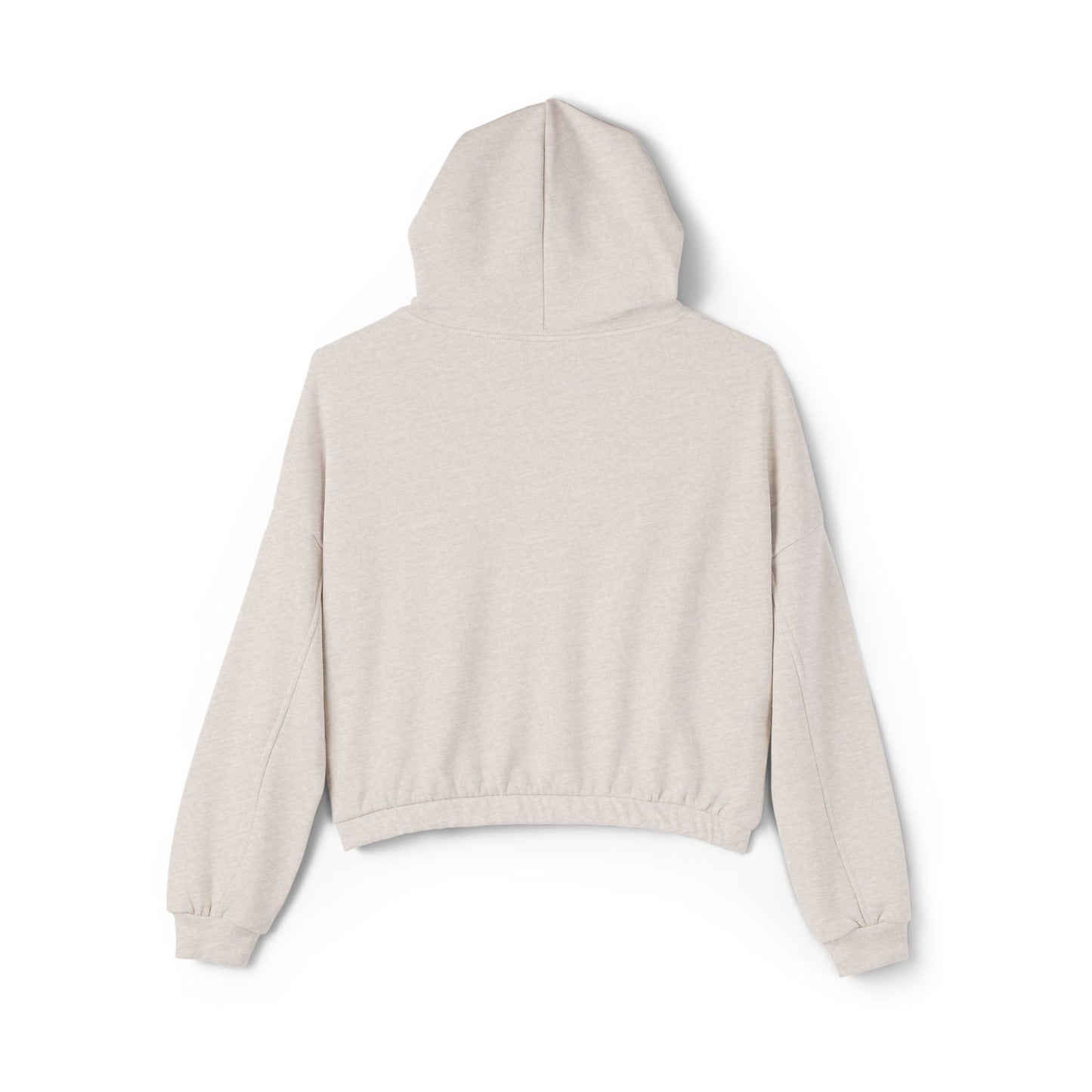 Women's Cinched Bottom Hoodie with Graphic Art - Stylish and Cozy