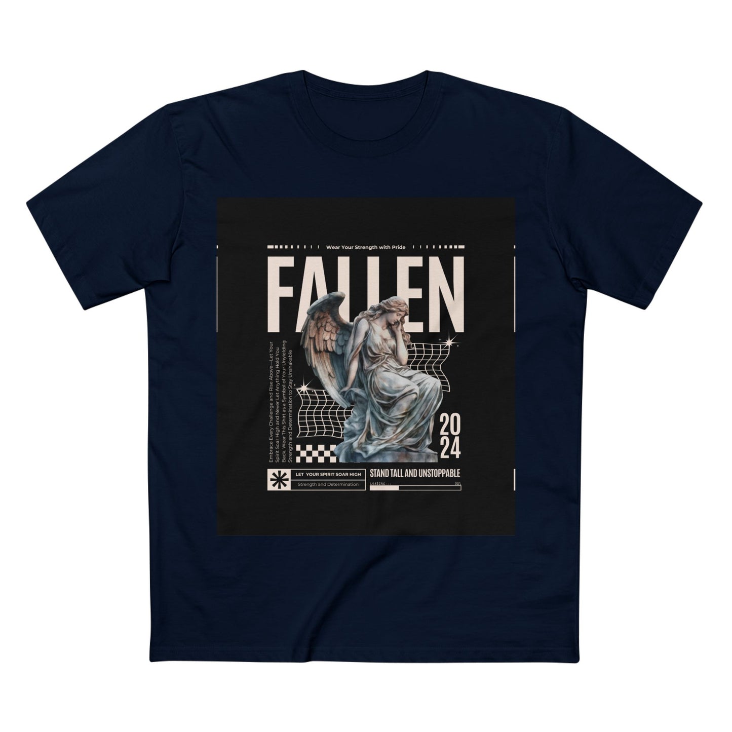 Fallen Angel Graphic Tee | Stand Tall and Unstoppable | Aesthetic T-Shirt for Art Lovers