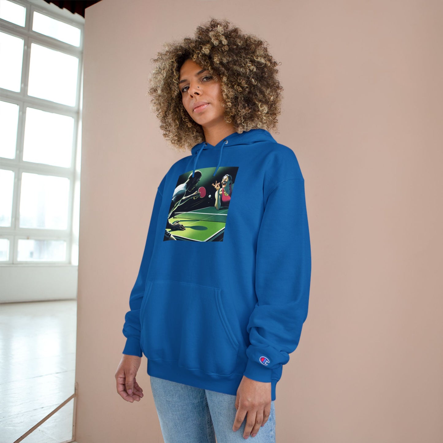 Ping Pong Champion Hoodie - Retro Sports Design