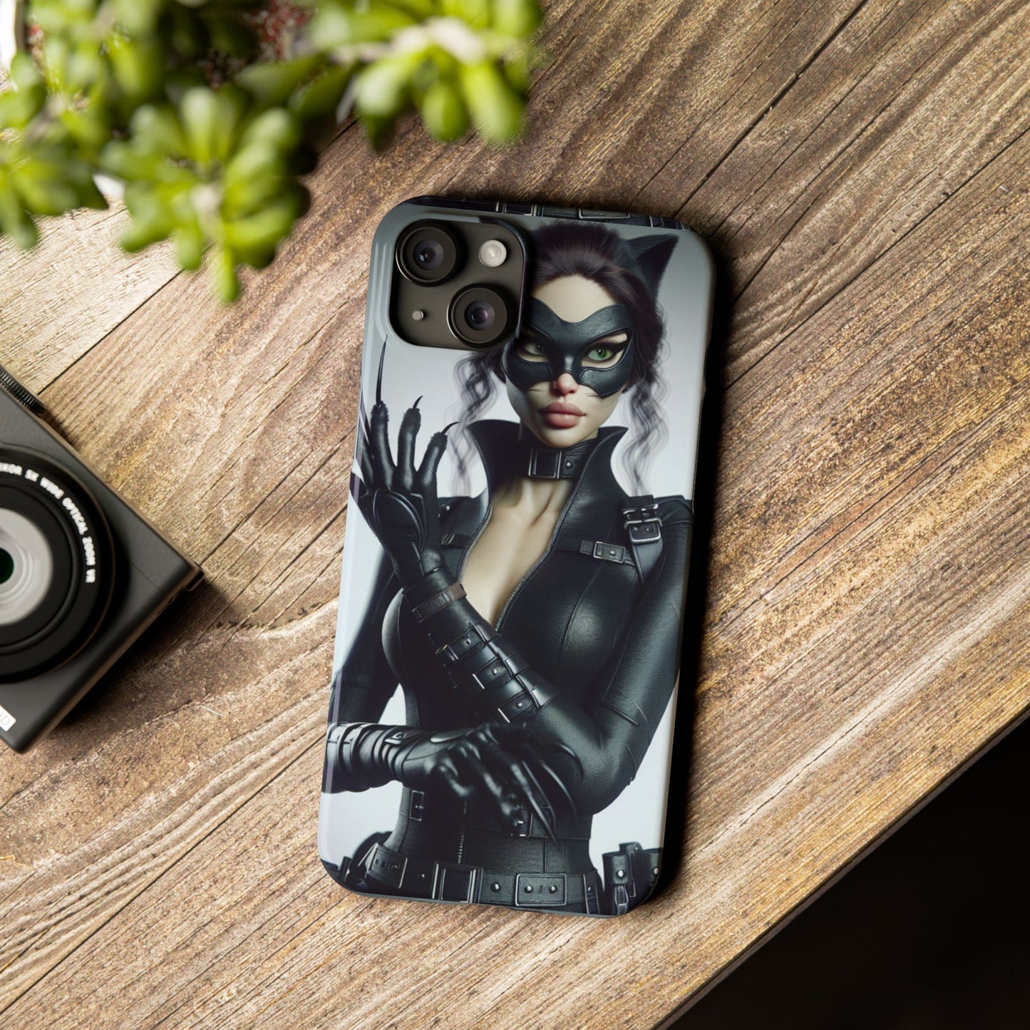 Catwoman-Inspired Slim Phone Case - Stylish Protection for Superhero Fans