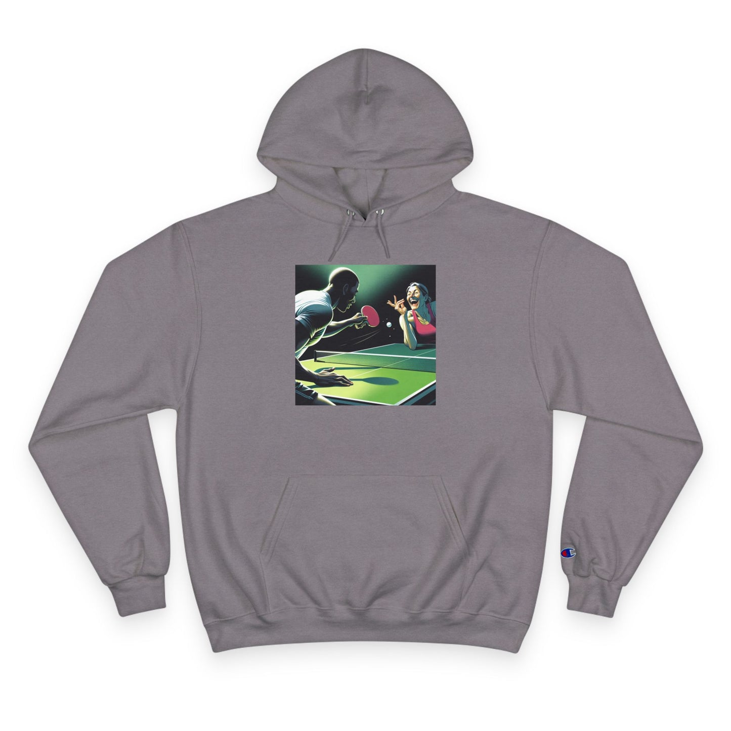 Ping Pong Champion Hoodie - Retro Sports Design