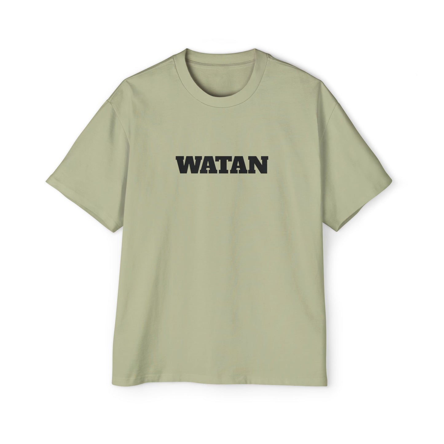 Men's Heavy Oversized Tee - Travel Inspired Graphic T-Shirt with Watan Design