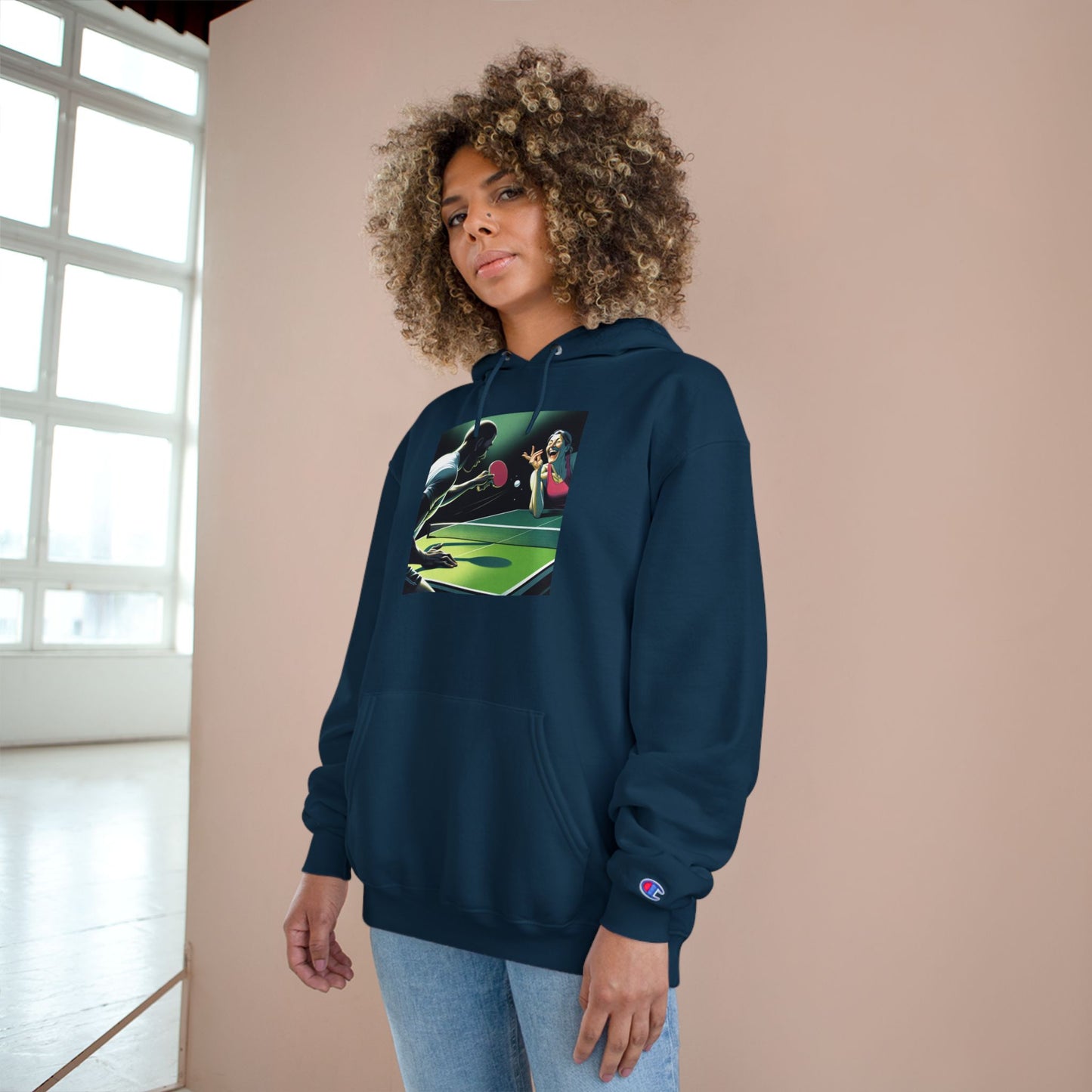 Ping Pong Champion Hoodie - Retro Sports Design