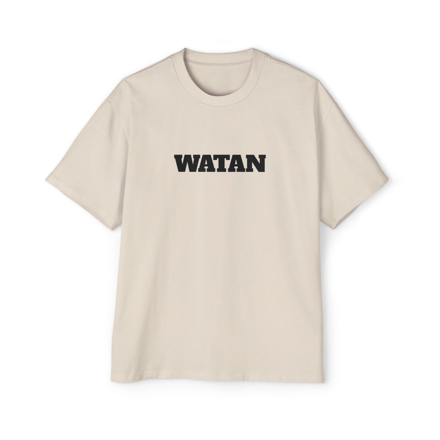 Men's Heavy Oversized Tee - Travel Inspired Graphic T-Shirt with Watan Design