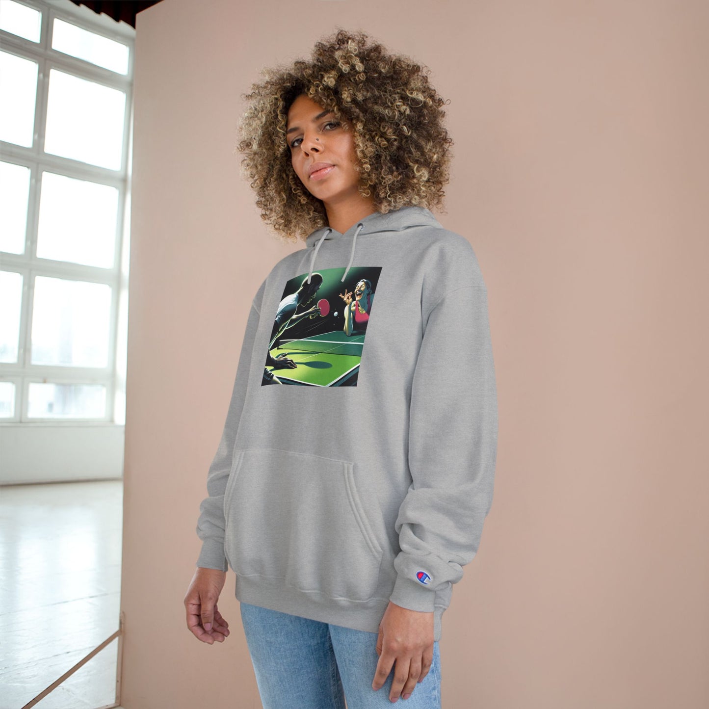 Ping Pong Champion Hoodie - Retro Sports Design