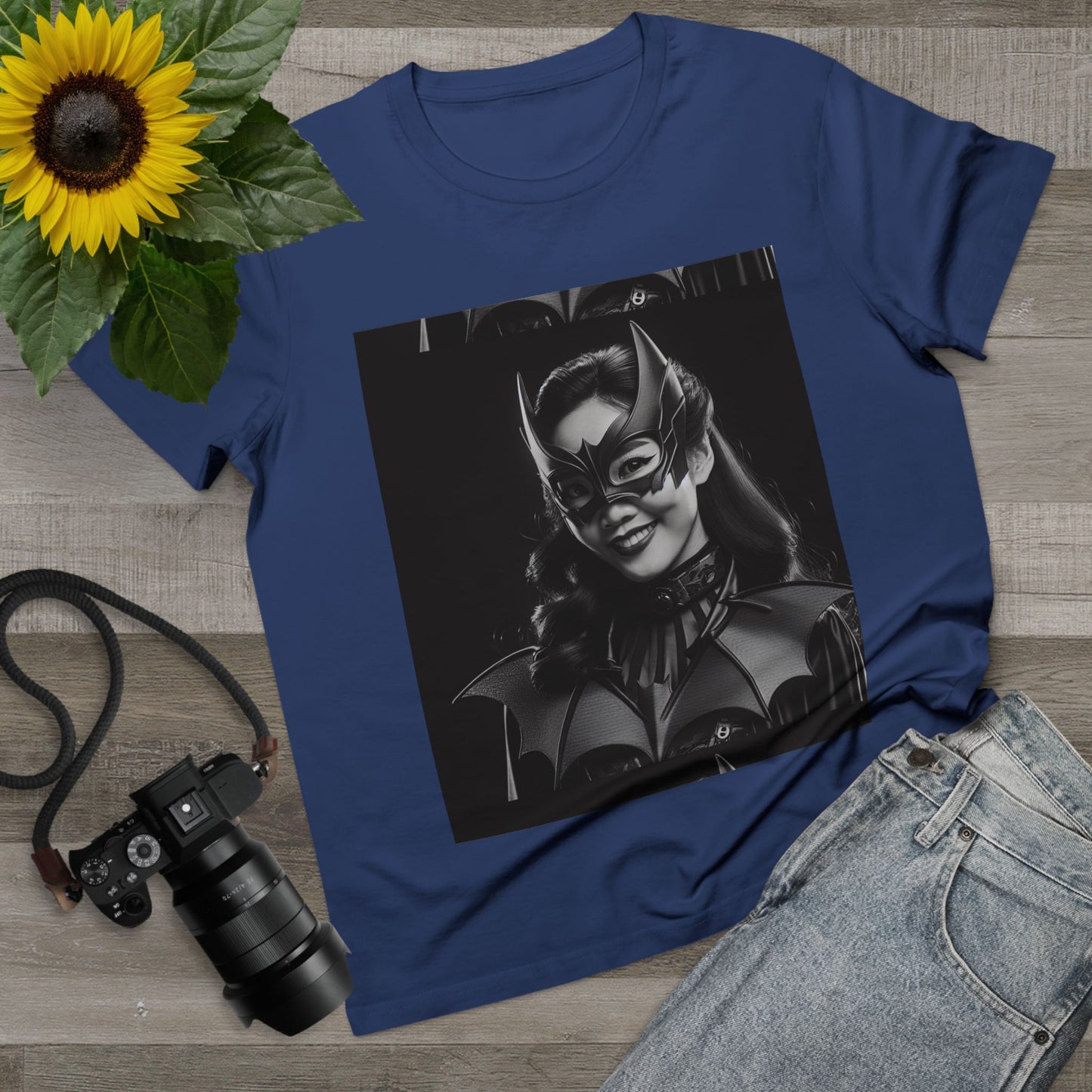 Women’s Black Batgirl Tee - Superhero Graphic T-Shirt for Fans