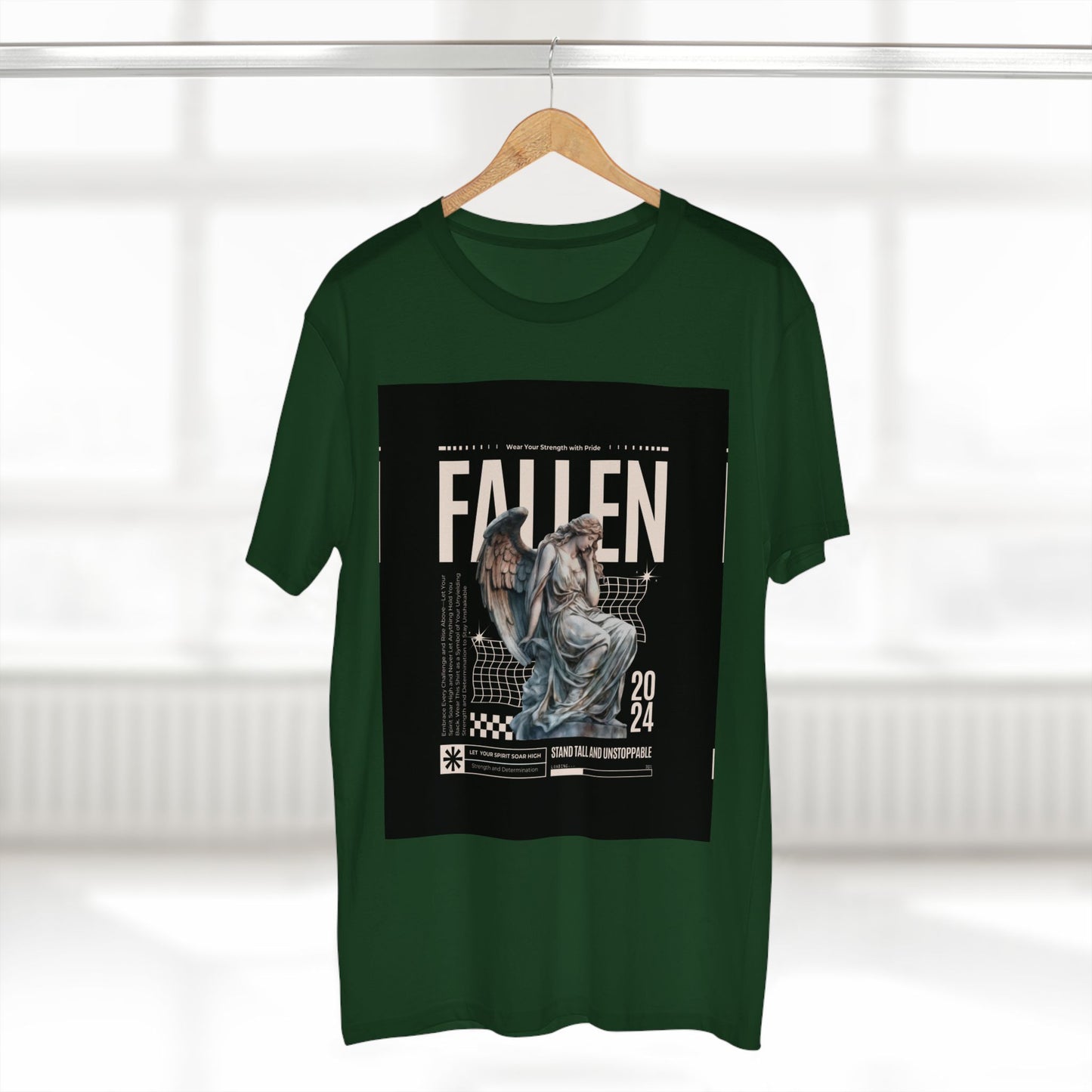 Fallen Angel Graphic Tee | Stand Tall and Unstoppable | Aesthetic T-Shirt for Art Lovers