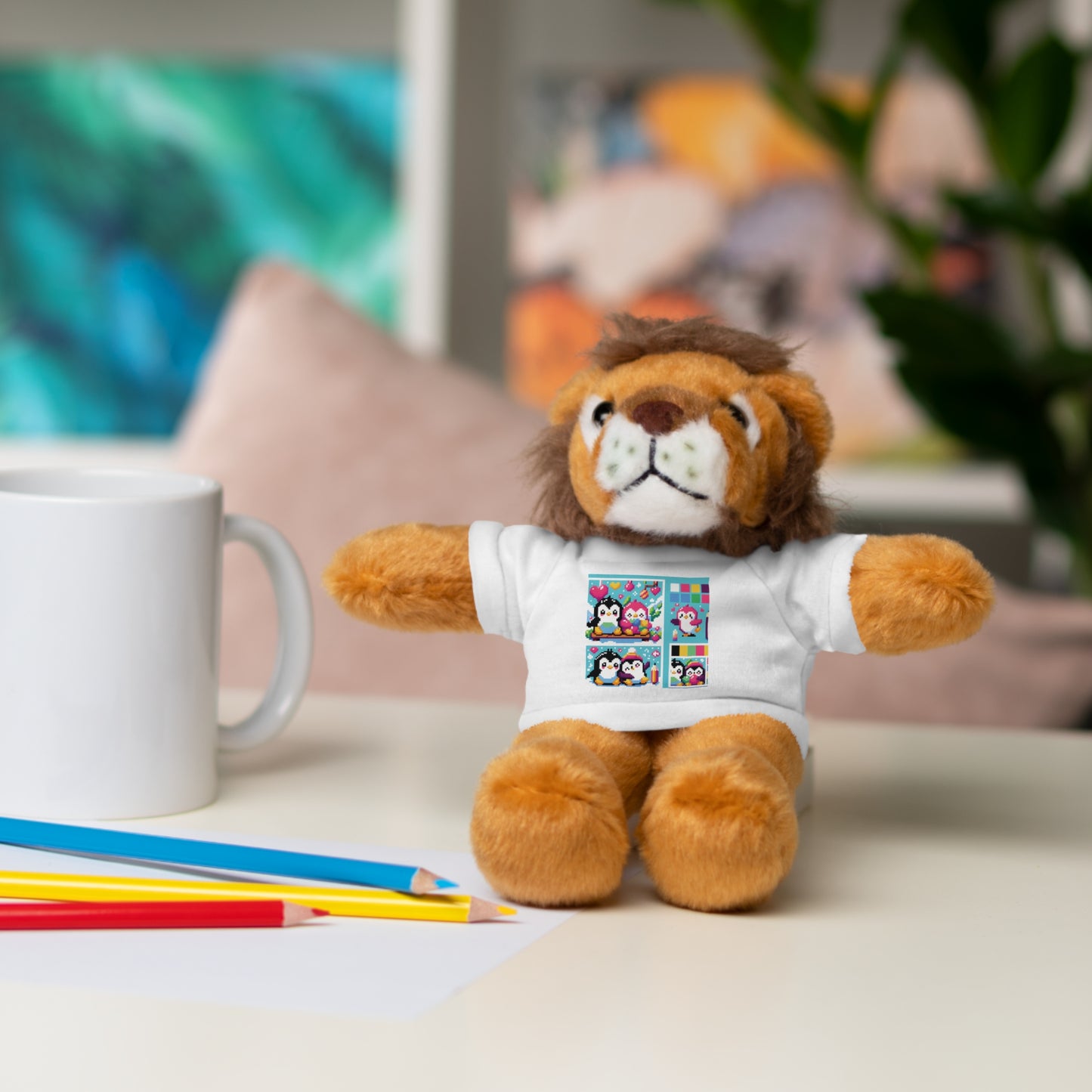 Cute Stuffed Animal with Custom Tee - Perfect Gift for Kids!
