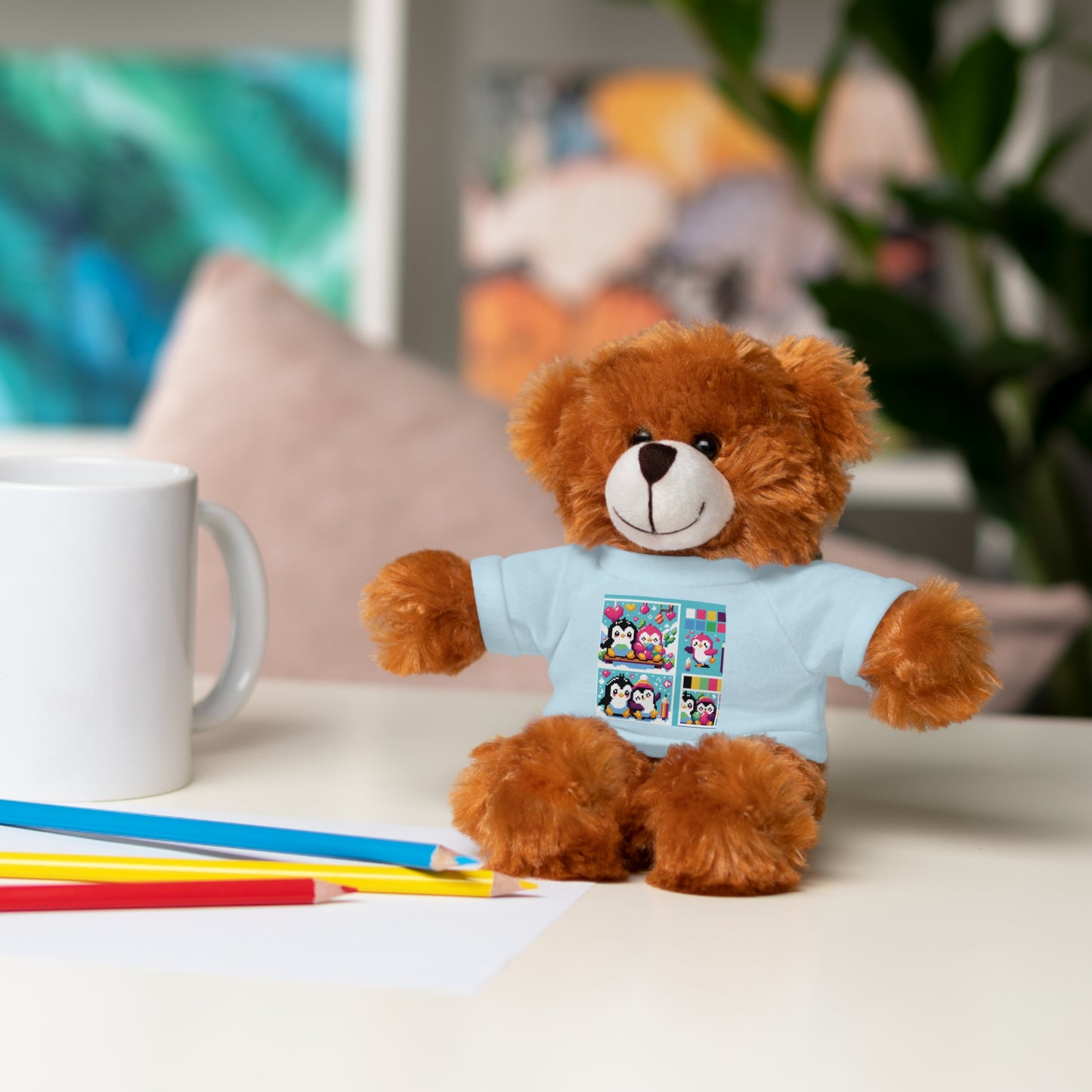 Cute Stuffed Animal with Custom Tee - Perfect Gift for Kids!