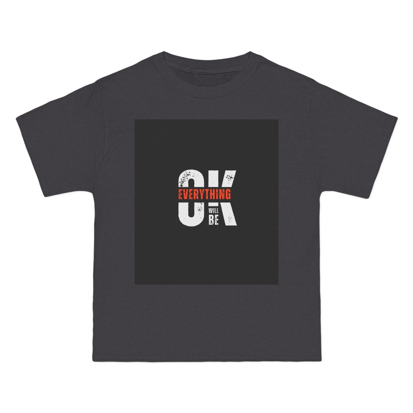 Everything Will Be OK Short-Sleeve T-Shirt - Positive Vibe Apparel for Casual Days, Motivational Gift, Self-Care Reminder, Everyday Comfort
