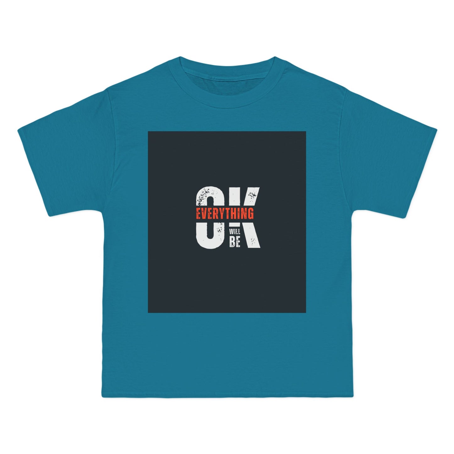 Everything Will Be OK Short-Sleeve T-Shirt - Positive Vibe Apparel for Casual Days, Motivational Gift, Self-Care Reminder, Everyday Comfort