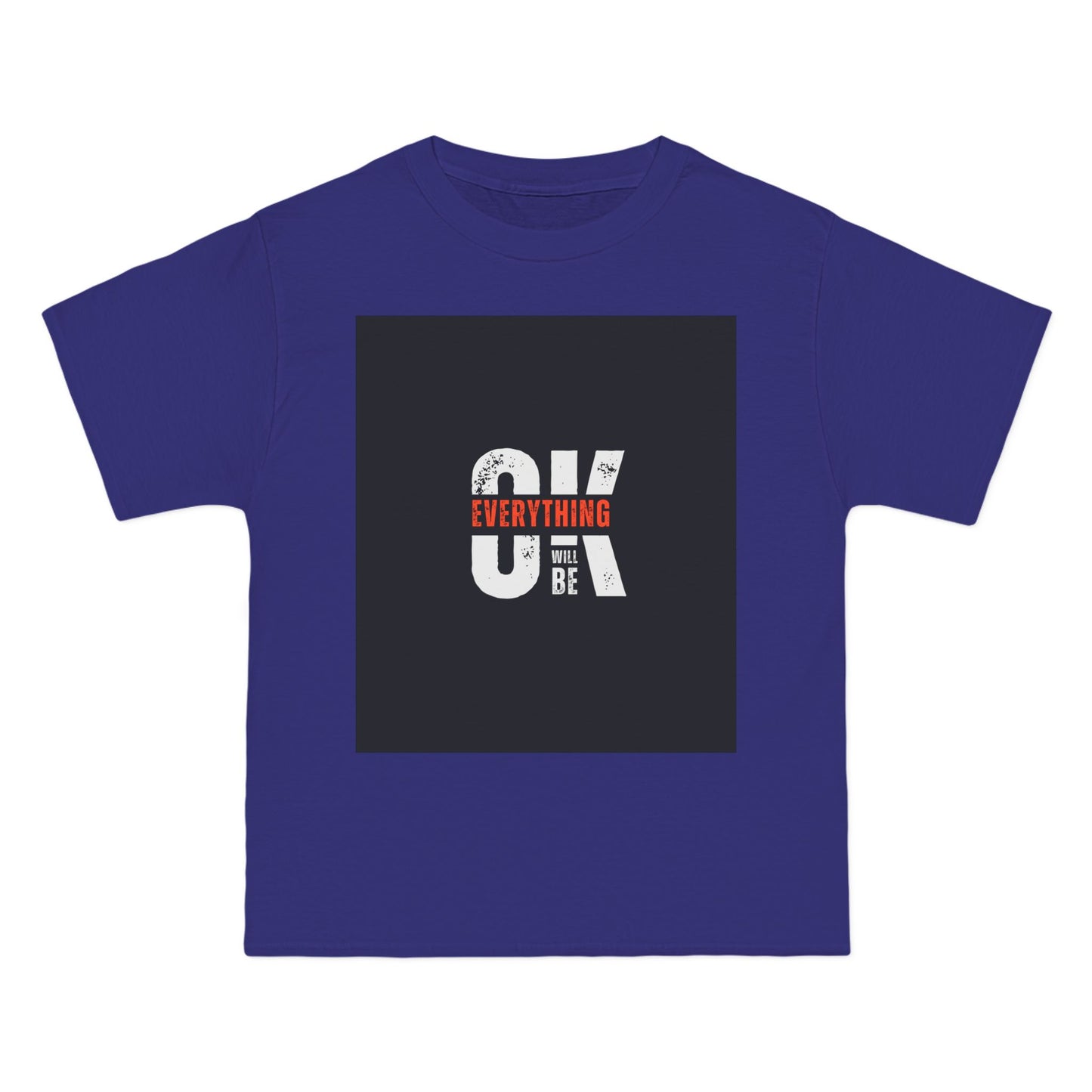 Everything Will Be OK Short-Sleeve T-Shirt - Positive Vibe Apparel for Casual Days, Motivational Gift, Self-Care Reminder, Everyday Comfort