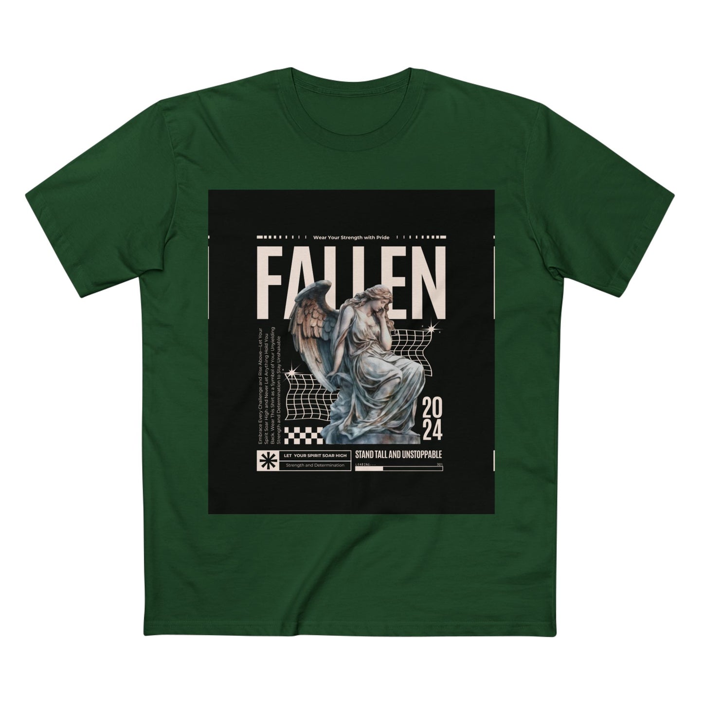 Fallen Angel Graphic Tee | Stand Tall and Unstoppable | Aesthetic T-Shirt for Art Lovers
