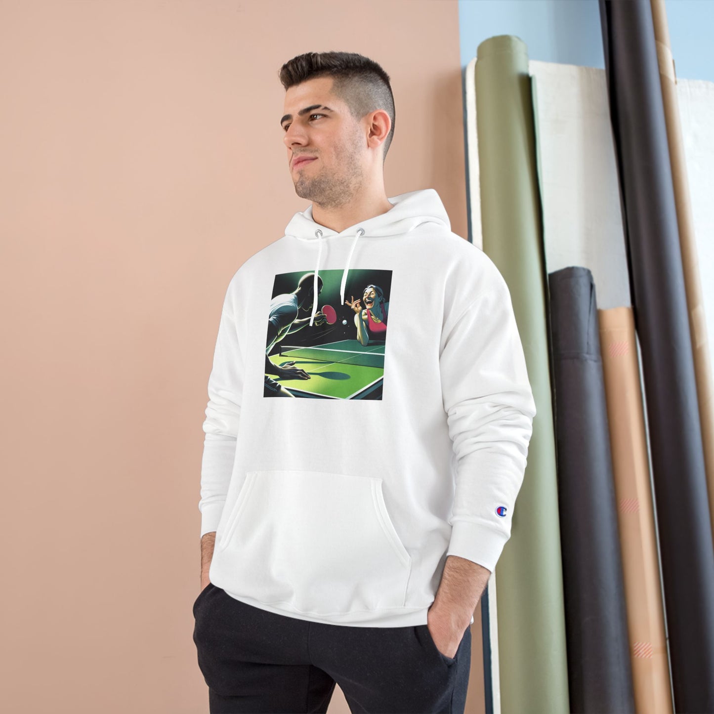 Ping Pong Champion Hoodie - Retro Sports Design