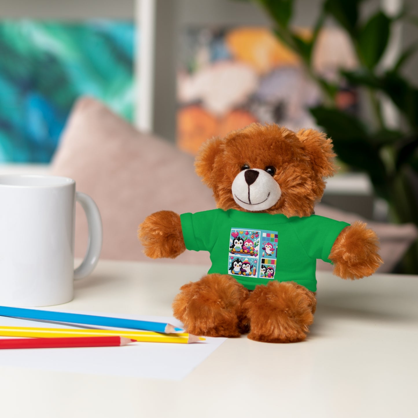 Cute Stuffed Animal with Custom Tee - Perfect Gift for Kids!