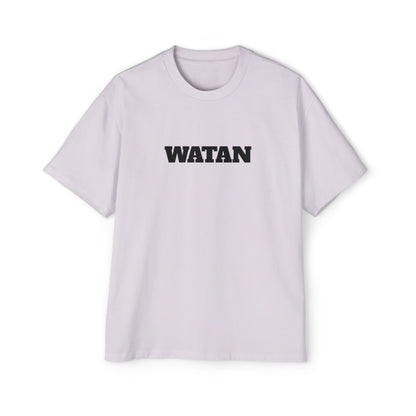 Men's Heavy Oversized Tee - Travel Inspired Graphic T-Shirt with Watan Design