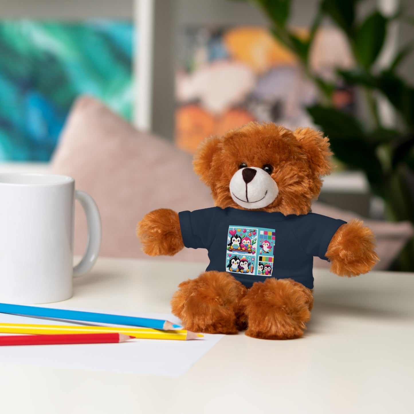 Cute Stuffed Animal with Custom Tee - Perfect Gift for Kids!