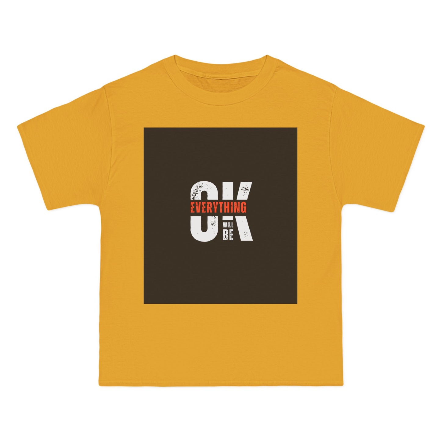 Everything Will Be OK Short-Sleeve T-Shirt - Positive Vibe Apparel for Casual Days, Motivational Gift, Self-Care Reminder, Everyday Comfort