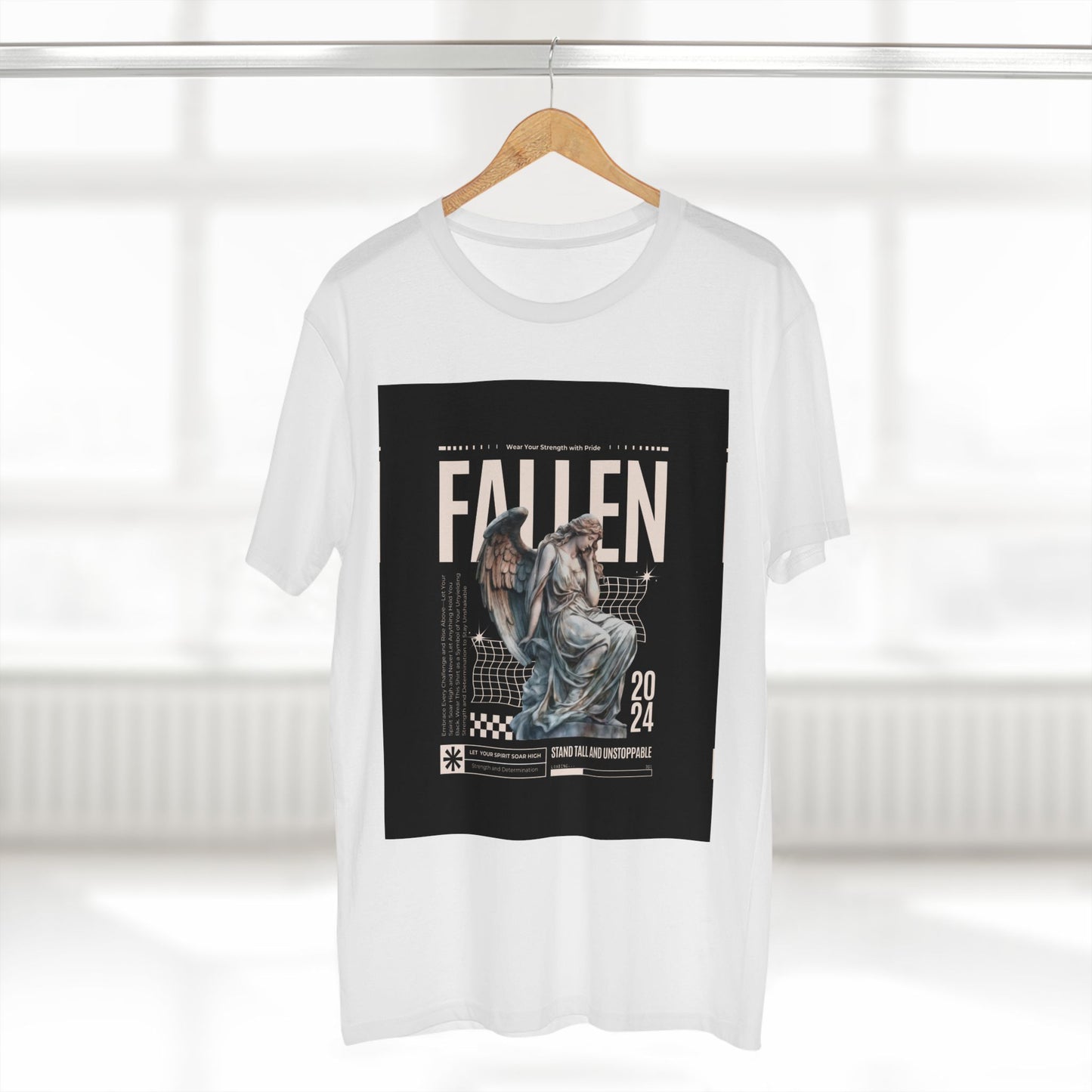 Fallen Angel Graphic Tee | Stand Tall and Unstoppable | Aesthetic T-Shirt for Art Lovers