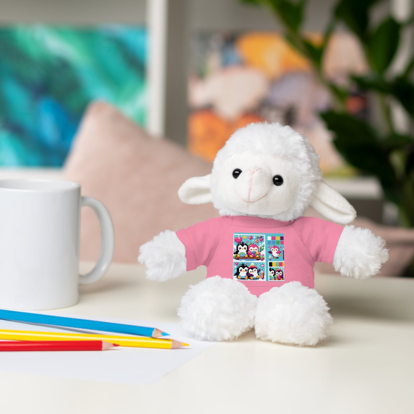 Cute Stuffed Animal with Custom Tee - Perfect Gift for Kids!