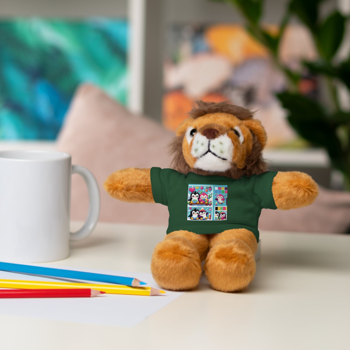 Cute Stuffed Animal with Custom Tee - Perfect Gift for Kids!