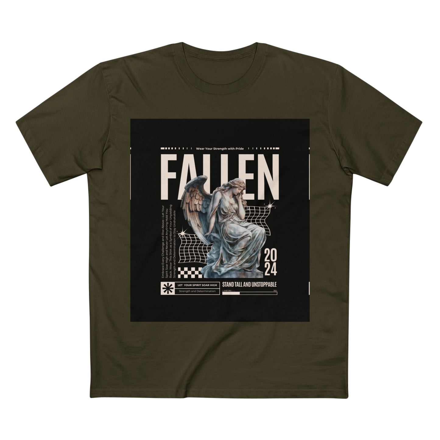 Fallen Angel Graphic Tee | Stand Tall and Unstoppable | Aesthetic T-Shirt for Art Lovers