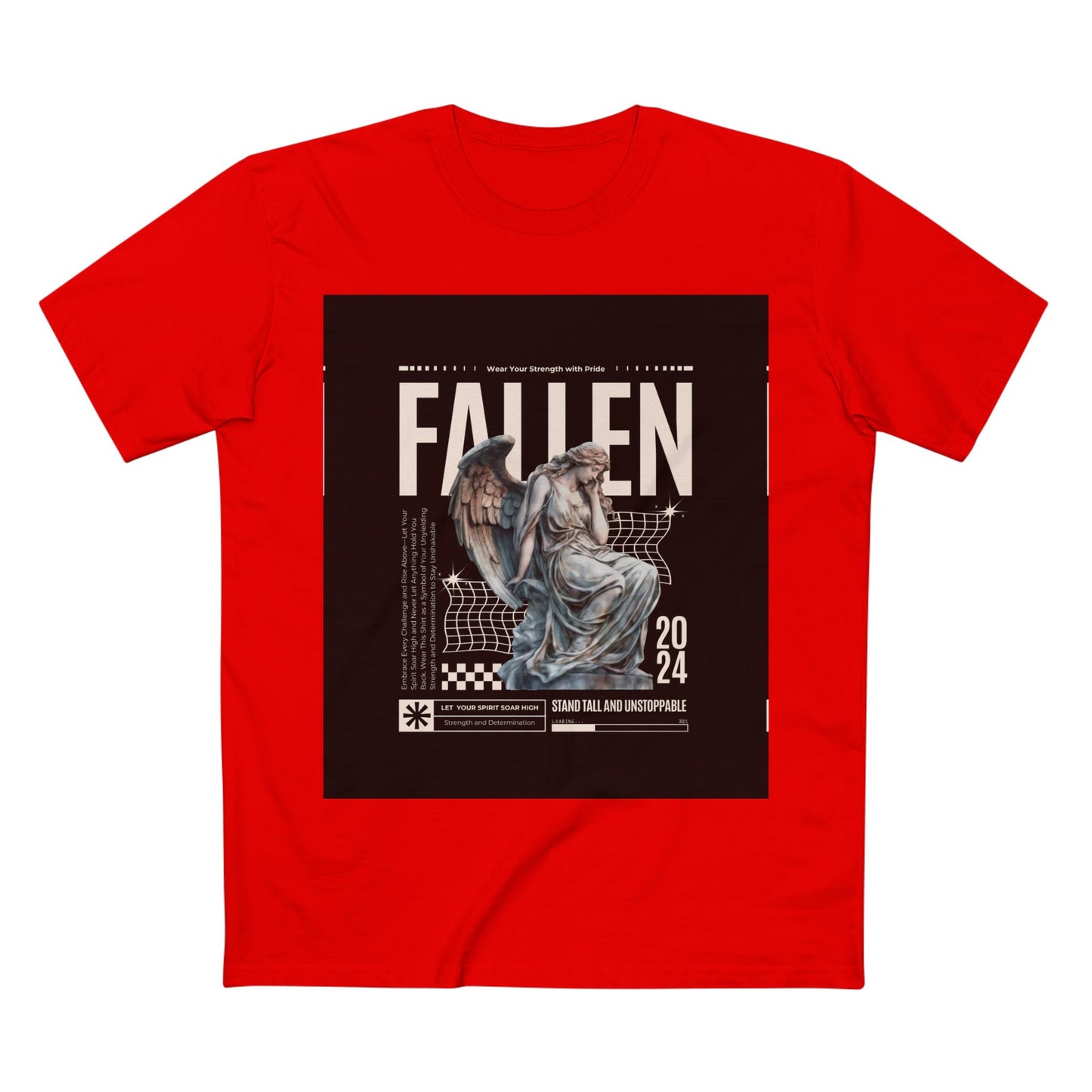Fallen Angel Graphic Tee | Stand Tall and Unstoppable | Aesthetic T-Shirt for Art Lovers
