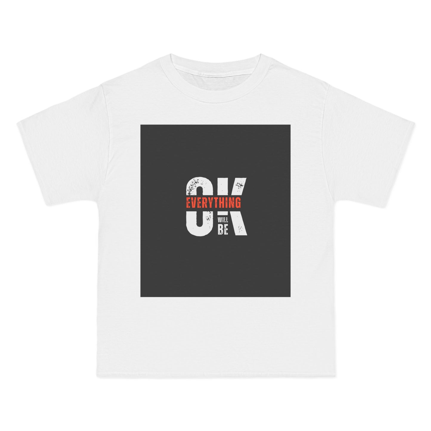 Everything Will Be OK Short-Sleeve T-Shirt - Positive Vibe Apparel for Casual Days, Motivational Gift, Self-Care Reminder, Everyday Comfort