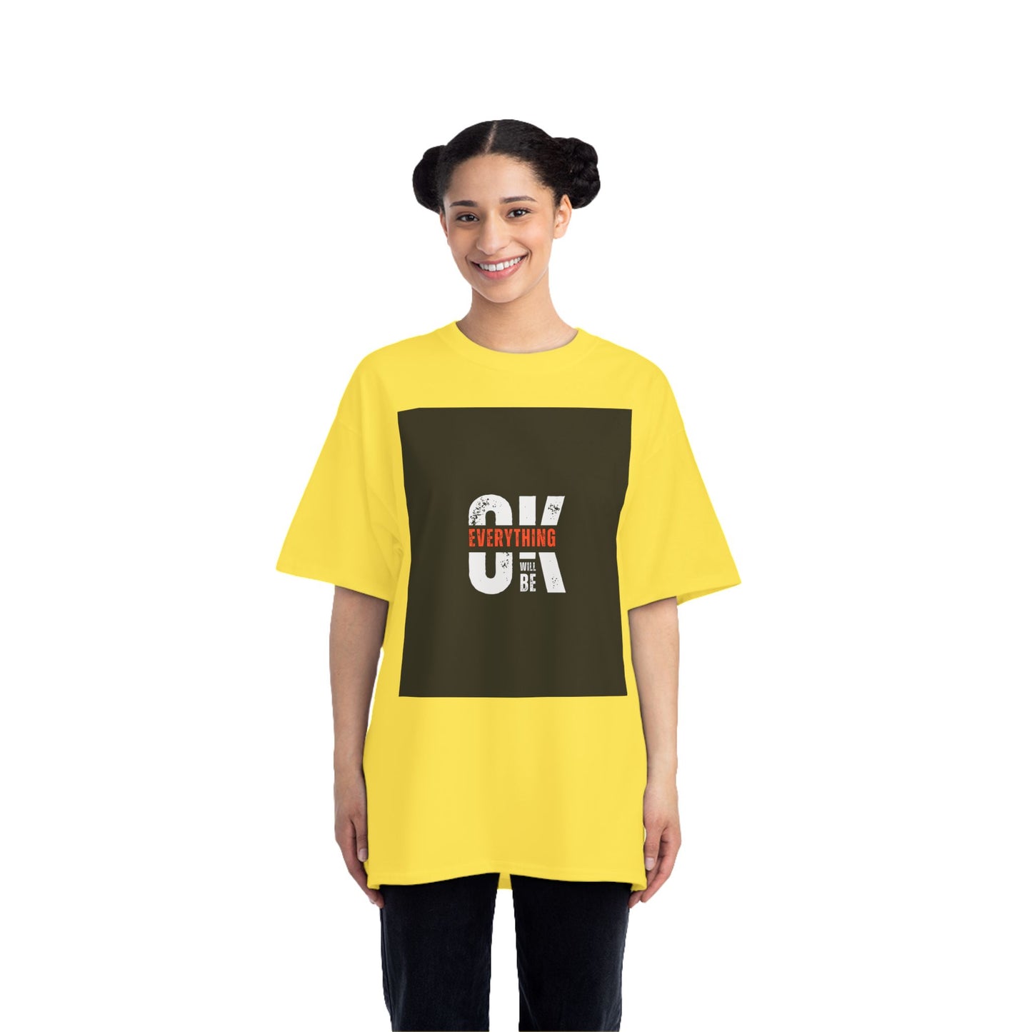 Everything Will Be OK Short-Sleeve T-Shirt - Positive Vibe Apparel for Casual Days, Motivational Gift, Self-Care Reminder, Everyday Comfort