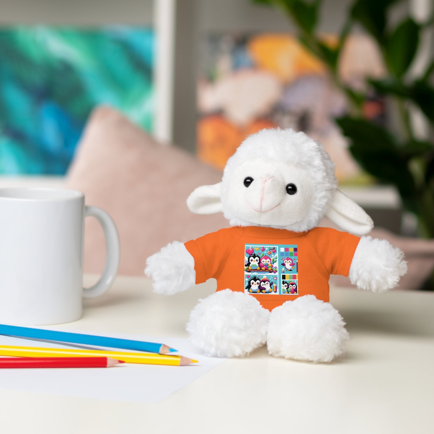 Cute Stuffed Animal with Custom Tee - Perfect Gift for Kids!