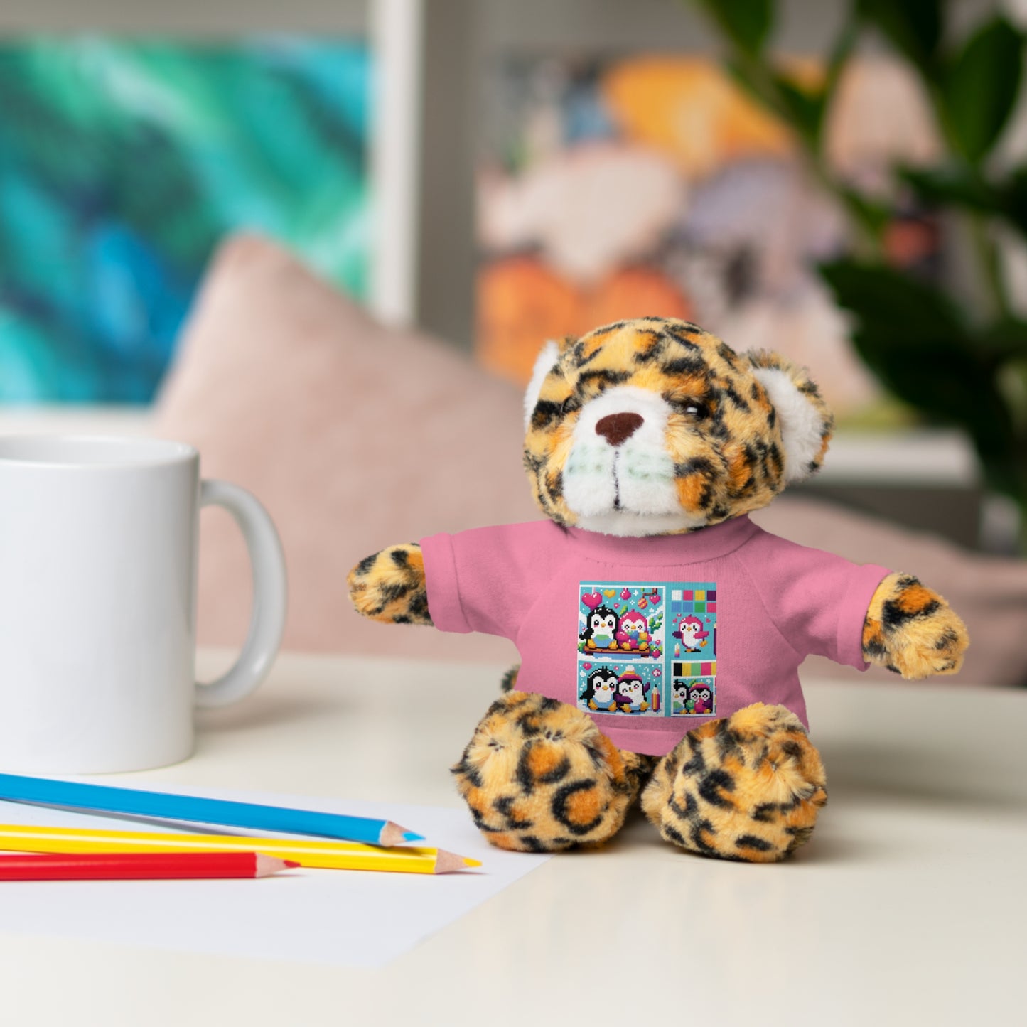 Cute Stuffed Animal with Custom Tee - Perfect Gift for Kids!