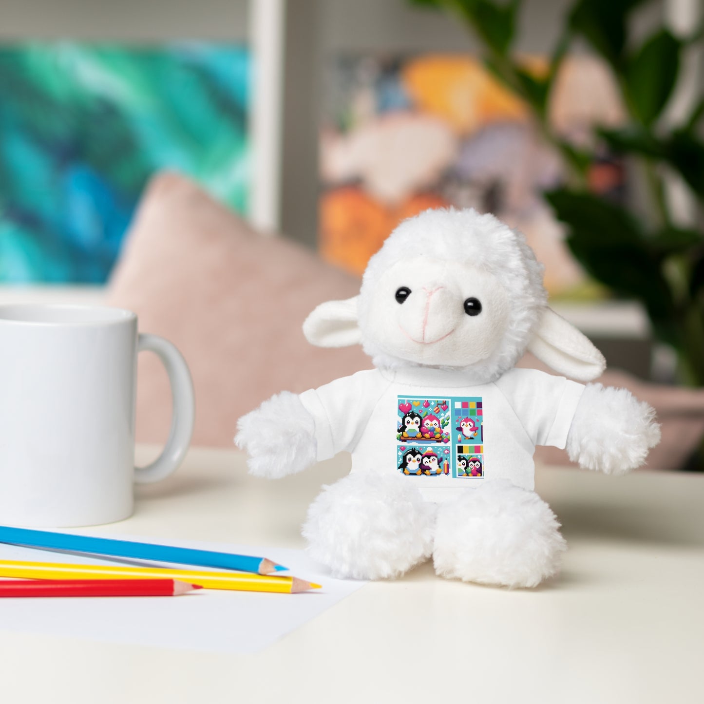 Cute Stuffed Animal with Custom Tee - Perfect Gift for Kids!