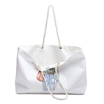 Chic Weekender Bag with Heart Design - Perfect for Travel & Everyday Use
