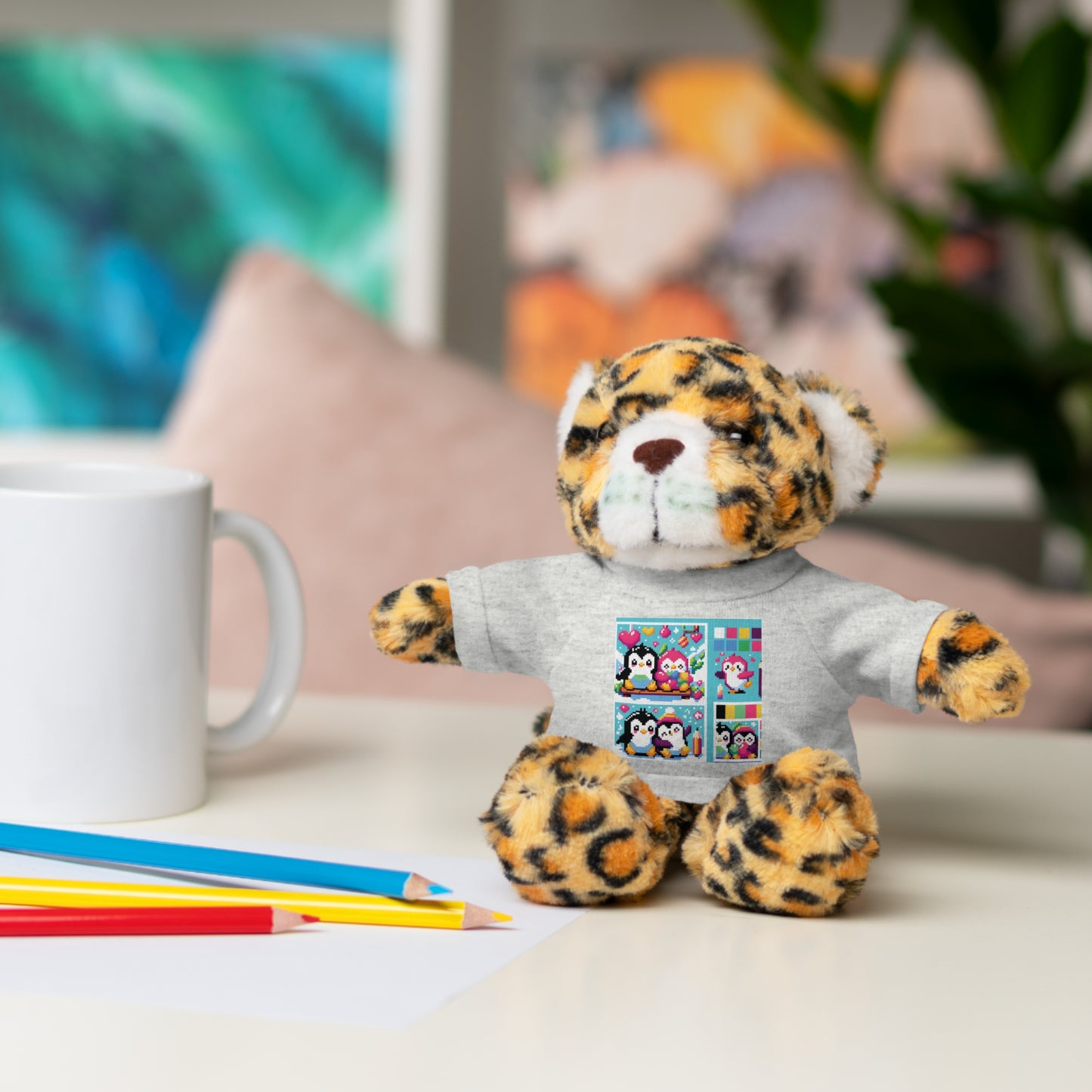 Cute Stuffed Animal with Custom Tee - Perfect Gift for Kids!