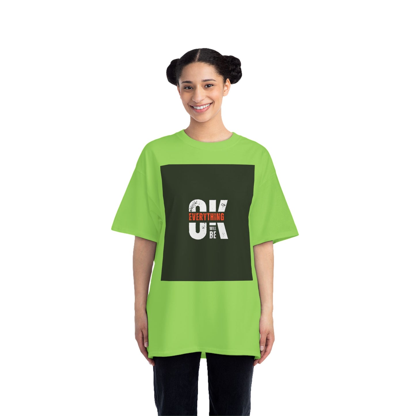 Everything Will Be OK Short-Sleeve T-Shirt - Positive Vibe Apparel for Casual Days, Motivational Gift, Self-Care Reminder, Everyday Comfort